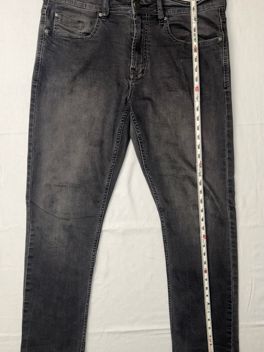 34” Buffalo David Bitton Driven- X Basic Stretch Jeans Straight Leg, Grey Denim
